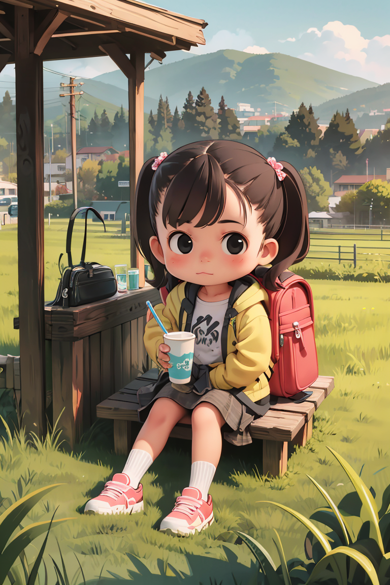 388326-3412596297-masterpiece,best quality,_lora_comiclo_0.8_,1girl,solo,backpack,drinking,bag,twintails,sitting,black hair,clothes around waist,b.png